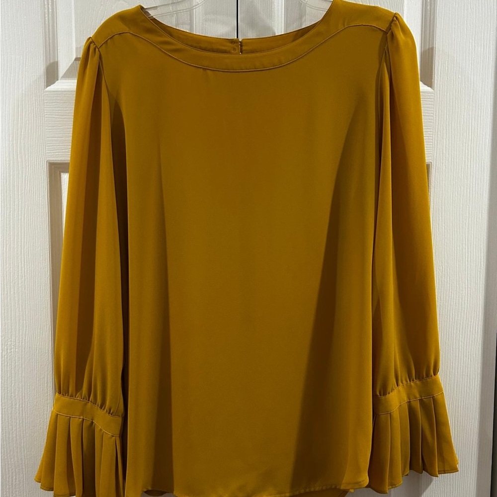 Elegant LOFT Mustard Blouse